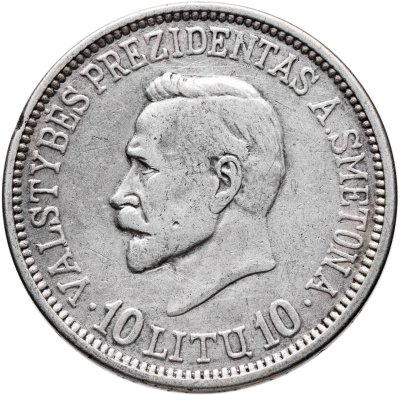купить Литва 10 литов (litu) 1938 "20 лет Республике - Антанас Сметона"