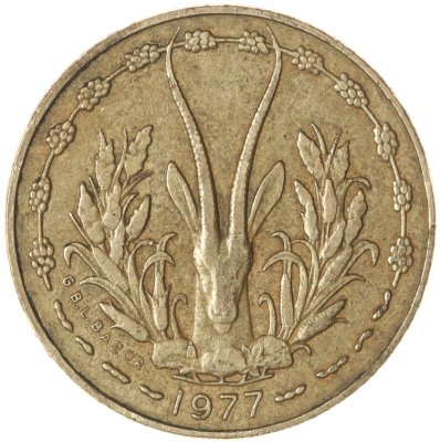 купить Западная Африка (BCEAO) 5 франков (francs) 1977