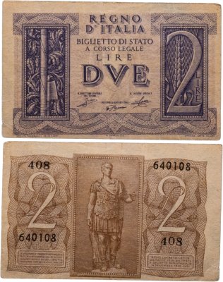 купить Италия 2 лиры 1939