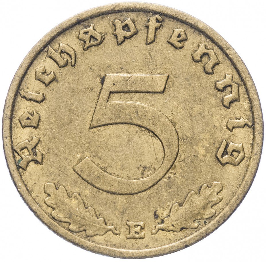 купить Фашистская Германия (Третий Рейх) 5 рейх пфеннигов 1937 "Е"