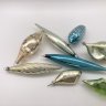 Купить Набор елочных игрушек различных форм и расцветок (8 шт.), стекло, роспись, металл, СССР, 1950-1960 гг.
