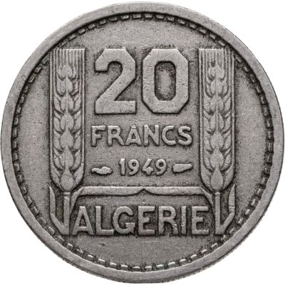 купить Алжир 20 франков (francs) 1949