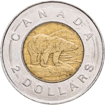 купить Канада 2 доллара (dollars) 1996 Polar Bear (белый медведь)