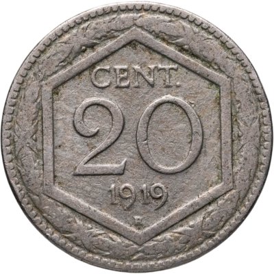 купить Италия 20 чентезимо 1919