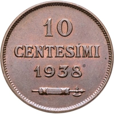 купить Сан-Марино 10 чентезимо (centesimi) 1938