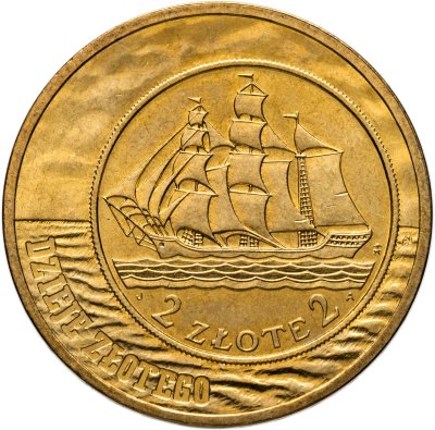 купить Польша 2 злотых (zlote) 2005 "История польского злотого - парусное судно на 2 злотых 1936 года"