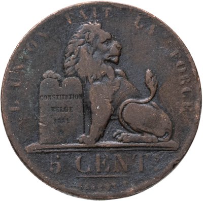 купить Бельгия 5 сантимов (centimes) 1833
