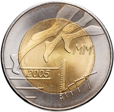 купить Финляндия 5 euro (евро) 2005 "10-й чемпионат мира по лёгкой атлетике"
