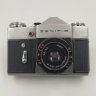 Купить Фотоаппарат "Зенит-В" с объективом "Индустар-50" в оригинальном кофре, металл, пластик, кожа, стекло, Красногорский механический завод (КМЗ), СССР, 1968-1978 гг.