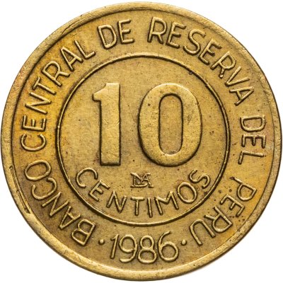 купить Перу 10 сентимо (centimos) 1986