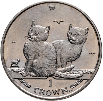 купить Остров Мэн 1 крона (crown) 2003 "Кошки - Балийская кошка"