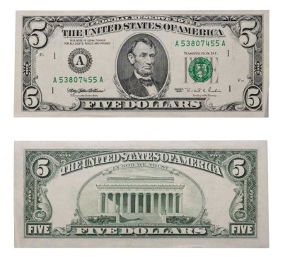 купить США 5 долларов 1995 год (Pick 498) А-Бостон