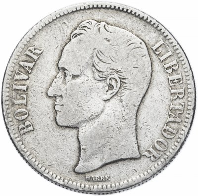 купить Венесуэла 5 боливаров 1887