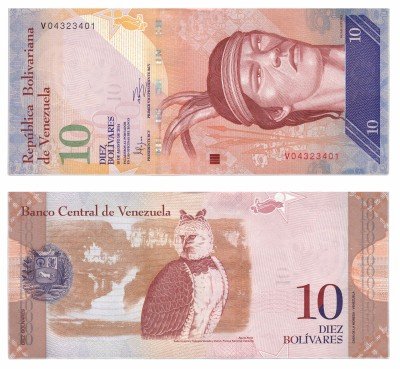 купить Венесуэла 10 боливар 2014 (Pick 90e) 19.08.2014