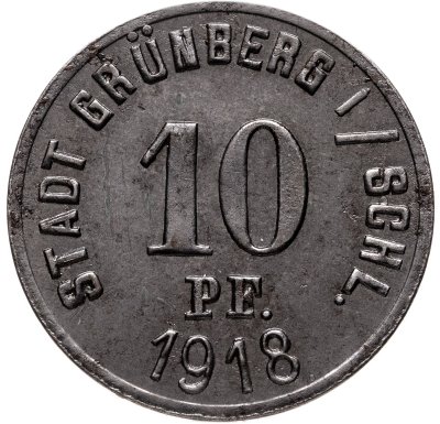 купить Германия (Грюнберг) нотгельд 10 пфеннигов 1918