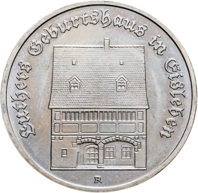 купить Германия (ГДР) 5 марок 1983 "Родной дом Мартина Лютера в Эйслебене"