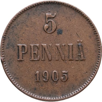 купить 5 пенни (pennia) 1905 Российская Финляндия
