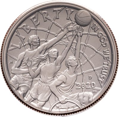 купить США 50 центов (1/2 доллара, half dollar) 2020 ""Зал Славы Баскетбола"" Знак монетного двора: "D" - Денвер