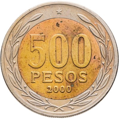 купить Чили 500 песо (pesos) 2000