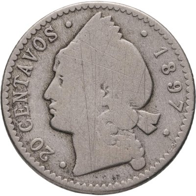 купить Доминикана 20 сентаво (centavos) 1897