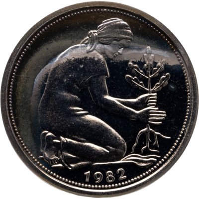 купить Германия 50 пфеннигов (pfennig) 1982 F