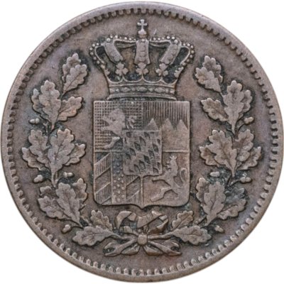купить Германия, Бавария 2 пфеннига 1866