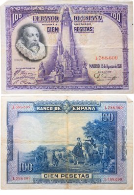 купить Испания 100 песет 1928
