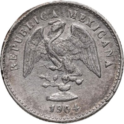 купить Мексика 5 сентаво 1904, знак монетного двора: "Mo" - Мехико