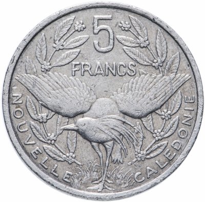 купить Новая Каледония 5 франков (francs) 1986-2014 случайный год