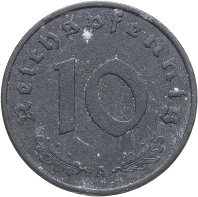 купить Германия, Третий рейх 10 рейхспфеннигов (reichspfennig) 1944 "А"