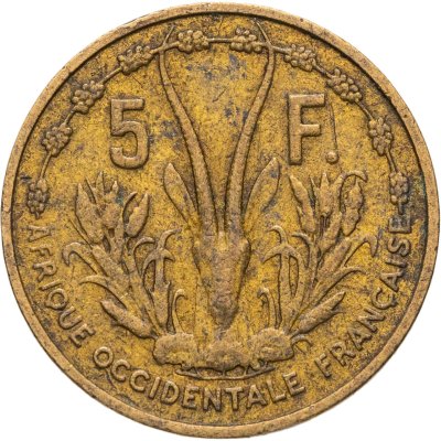 купить Французская Западная Африка 5 франков (francs) 1956