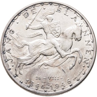 купить Люксембург 100 франков (francs) 1946 "600 лет со дня смерти Иоганна Люксембургского"