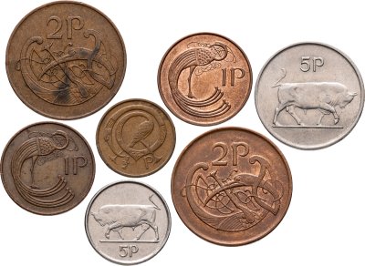 купить Ирландия, набор из 7 монет 1971-1996