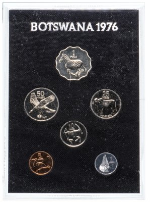 купить Ботсвана набор монет 1976 (6 монет в футляре)