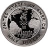 Купить США 50 центов (1/2 доллара, half dollar) 1995 "XXVI летние Олимпийские Игры, Атланта 1996 - Баскетбол"