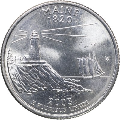 купить США 25 центов [Квотер] 2003 D [KM#345] "Мэн"