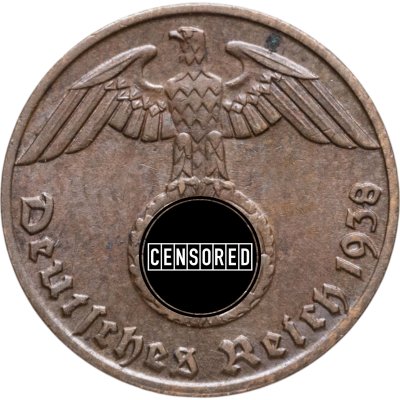 купить Германия (Третий рейх) 1 рейхспфенниг (reichspfennig) 1938 J