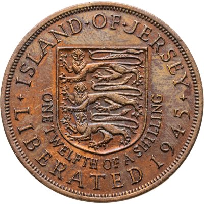 купить Джерси 1/12 шиллинга (shilling) 1945 Освобождение - король Георг VI