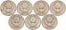 Купить Набор из 7 монет 50 копеек 1979-1985