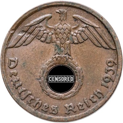 купить Германия, Третий рейх 1 рейхспфенниг (reichspfennig) 1939 "А"