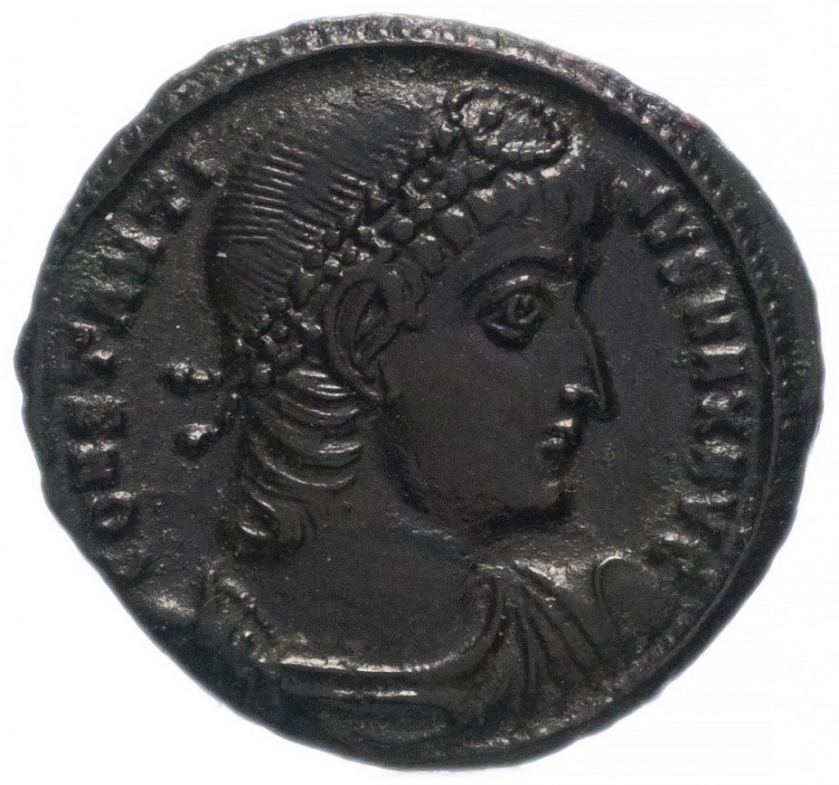 купить Римская Империя Константин I 306–337 гг фоллис (реверс: два воина стоят лицом друг к другу, между ними один штандарт)