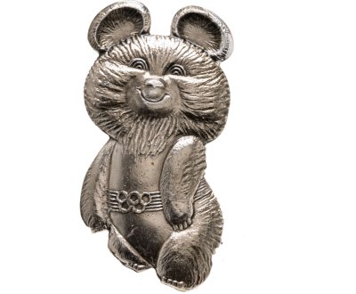 купить Значок Олимпийский мишка Талисман Олимпиада 80 ( Большой ) (Разновидность случайная )