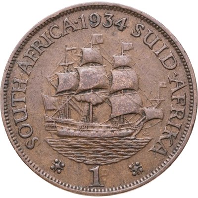 купить ЮАР 1 пенни (penny) 1934