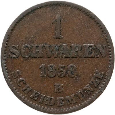 Купить Германия, Ольденбург 1 шварен 1858