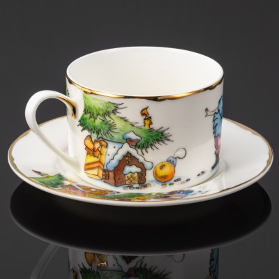 купить Чайная пара "Щелкунчик" (Танец пастушков), автор Романов Е., художник Бисерова А., фарфор, роспись, золочение, Российская Федерация, 2025 г.