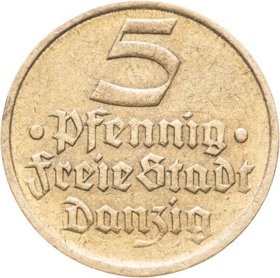 купить Данциг 5 пфеннигов (pfennig) 1932