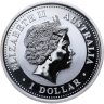 Купить Австралия 1 доллар (dollar) 2003 "Год Козы" с позолотой