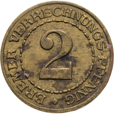 купить Германия (нотгельды) 2 пфеннига 1918 "Бремен"