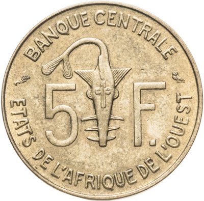 купить Западная Африка (BCEAO) 5 франков (francs) 1969