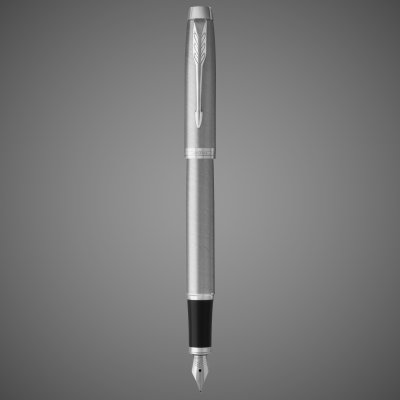 Купить Перьевая ручка Parker IM Stainless Steel CT, перо: F, цвет чернил: blue, в подарочной упаковке., Пластик и полимеры: пластик, сталь, хром, 2026 г.